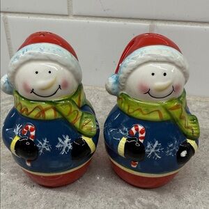 Snowman Salt and Pepper Shakers for Holiday Christmas
